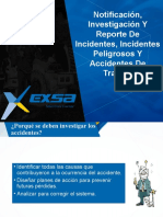 Investigación y reporte de incidentes y accidentes