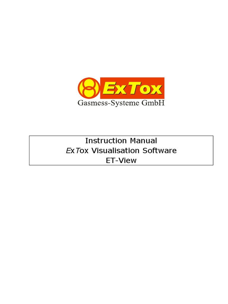 Extox Visualisation Software: Instruction Manual Et-View | PDF ...