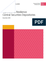 operational resilience central securities depositories