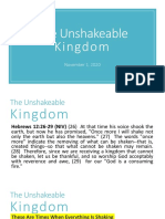 The Unshakeable Kingdom 11 1 2020