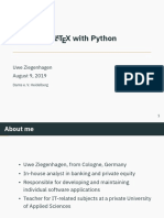 Combining L TEX With Python: Uwe Ziegenhagen August 9, 2019