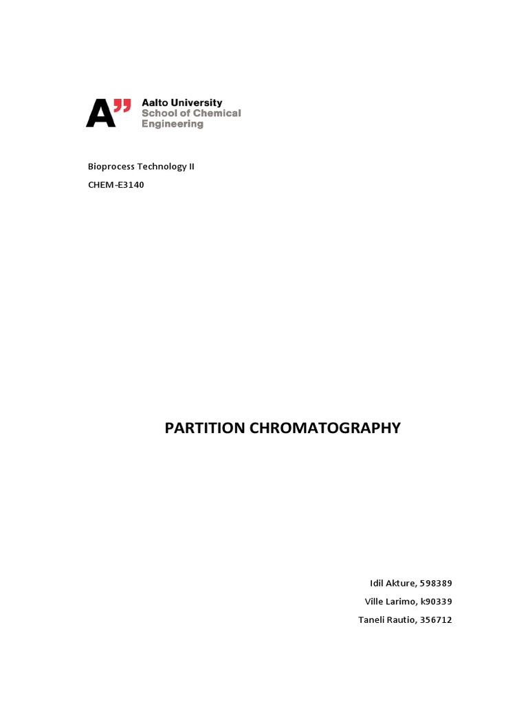 Overview of Partition Chromatography | PDF | Chromatography | Gas ...