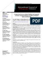 Comparison Between Clinical Finding and Magnetic Resonance Imaging Finding of Lumbar Prolapsed Intervertebral Disc