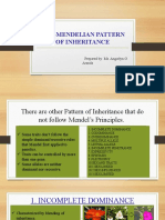 Non-Mendelian Pattern of Inheritance: Prepared By: Ms. Angielyn G. Aranda