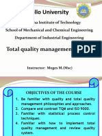 Wollo University: Total Quality Management