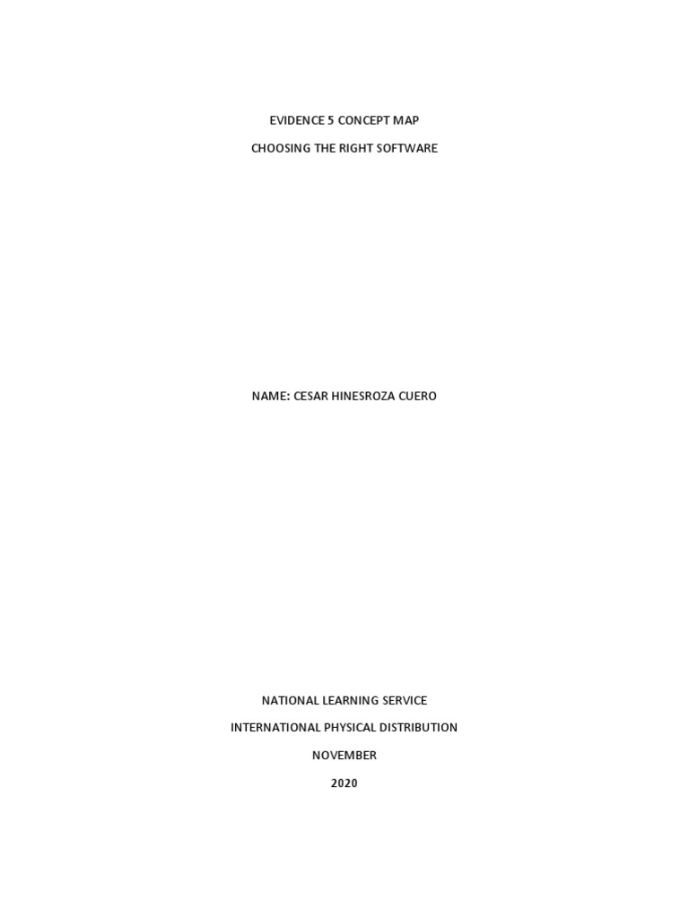 Evidence 5 Concept Map Choosing The Right Software | PDF | Spss ...