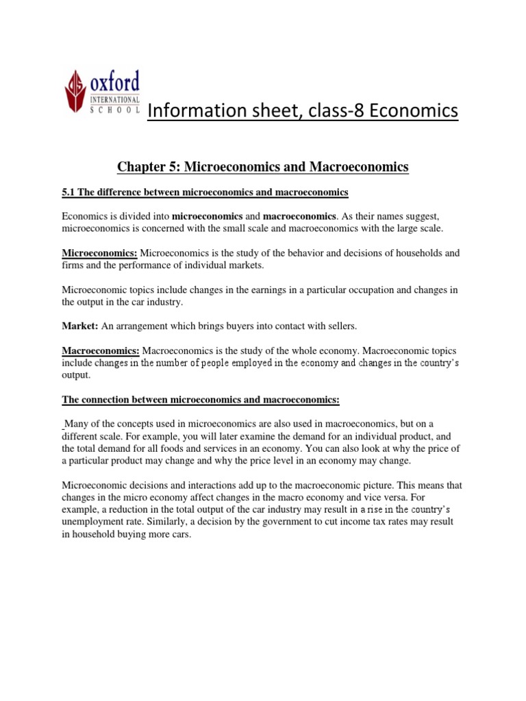 Chapter 5 Microeconomics And Macroeconomics Pdf Microeconomics Macroeconomics