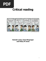 Critical Reading: Hannah Lewis, Dana Macgregor and Hilary M Jones