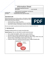 Information Sheet On Specialized Cells