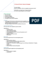 T - Porter's 5 Forces & Porter's Generic Strategies