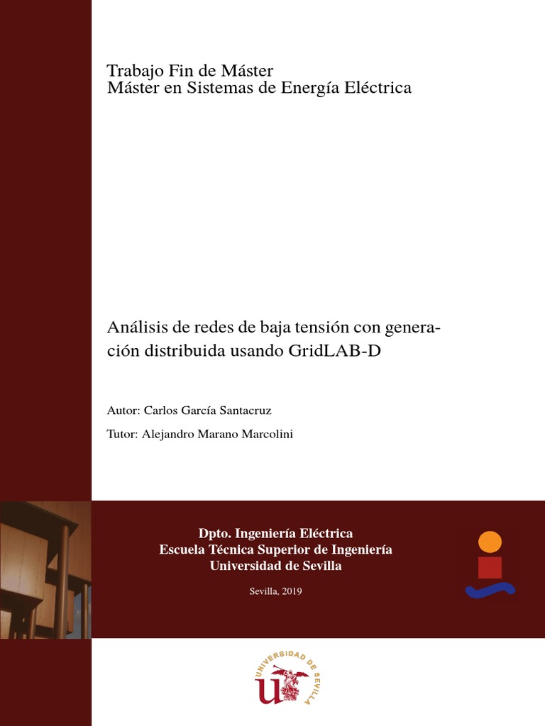 Análisis de REDES de BT Con Generación Distribuida Usando GridLAB-D PDF ...