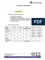 Pruebas de Laboratorio GLOBALPLAST - 2019