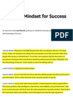 The Right Mindset For Success PDF