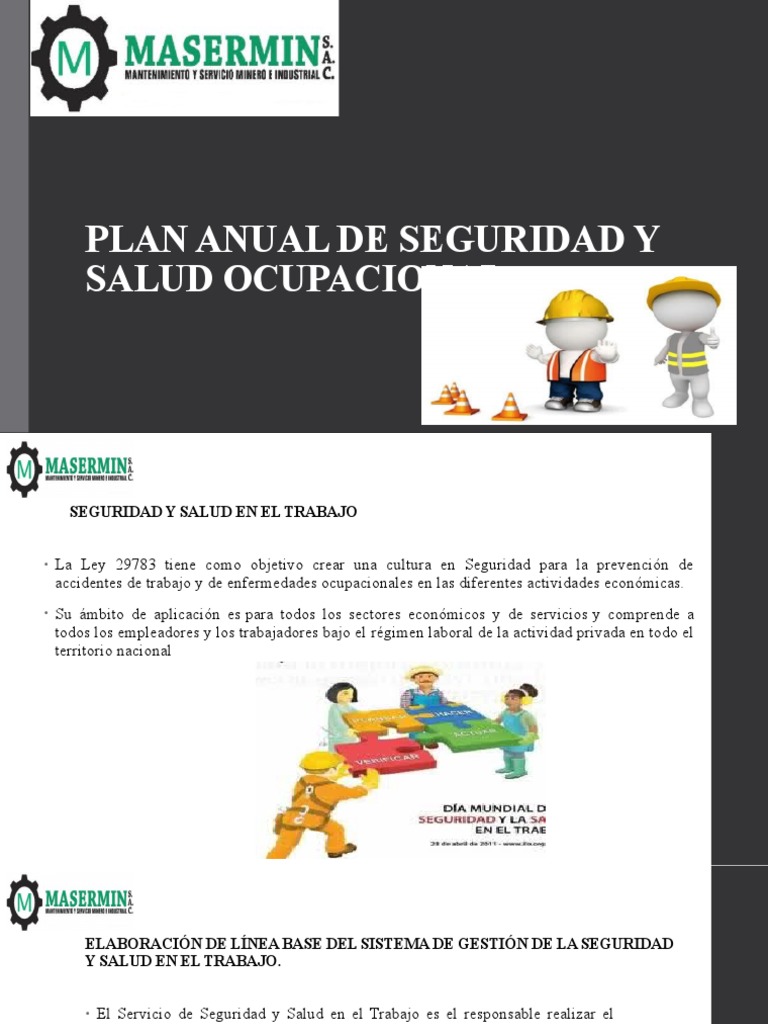 Plan Anual de Seguridad y Salud Ocupacional | PDF | Derecho laboral ...