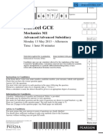 June 2013 QP - M1 Edexcel