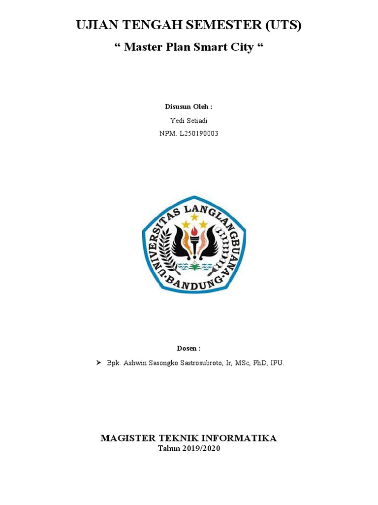 L250190003 - YEDI SETIADI - MIF3221 - Master Plan Smart City - UTS | PDF
