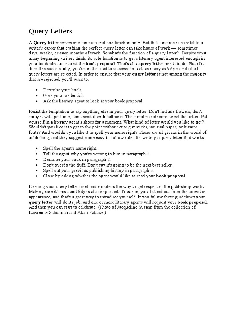 Query Letter | PDF