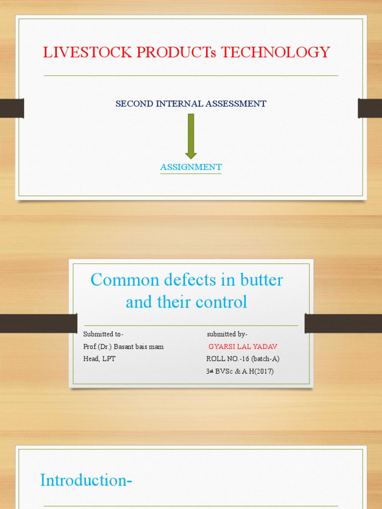 Common Butter Defects and Solutions | PDF | Butter | Taste