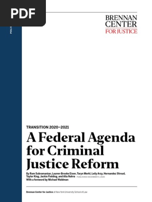 A Federal Agenda For Criminal Justice Reform | PDF | Prison | Pardon