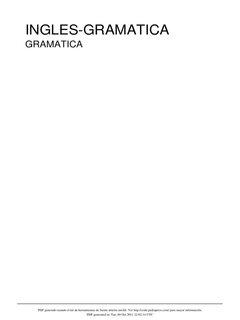 Gramática del Inglés: Estructuras Clave | PDF | Adjetivo | Verbo