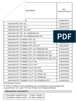 Nissan Magnite Price List Op 21 PDF