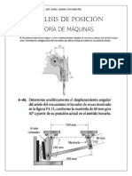 Análisis de Posición. Ejercicios Teoría. Teoria de Maquinas. 261409