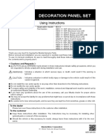 Genuine Decoration Panel Set: Using Instructions