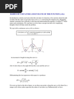 Radius of Curvature and Evolute of The Function Y F (X) : DX DF DX Dy DX Ds Dy