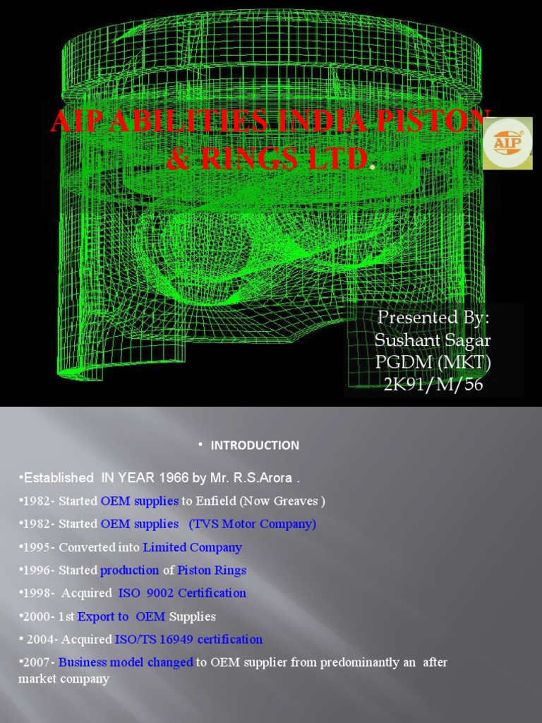 AIP Abilities India Piston & Rings LTD PDF Industrial Processes