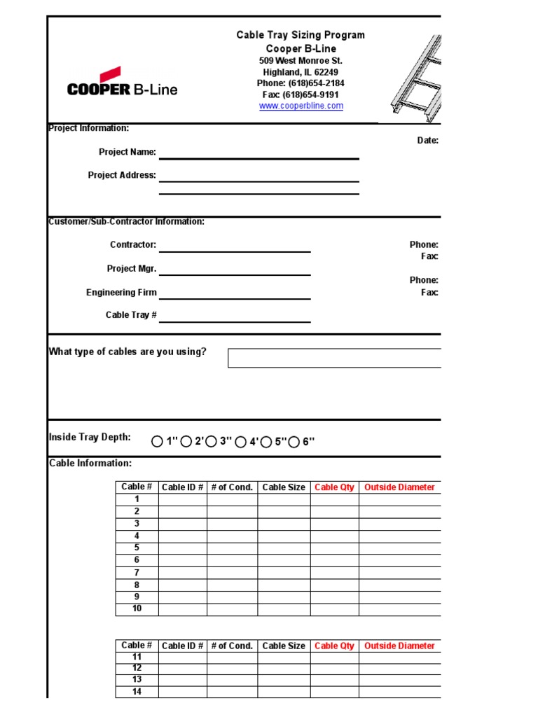 NEC Cable Tray Sizing Program | PDF | Computing | Computer Science