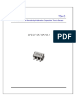 Specification V2.1: 1-Ch Differential Sensitivity Calibration Capacitive Touch Sensor