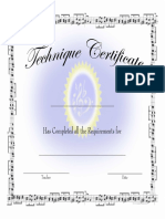 Technic Certificate