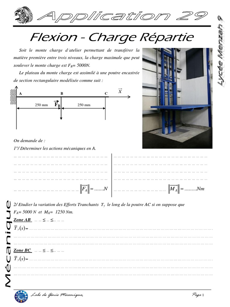 Application 29 Flexion Poutre Encastrée | PDF