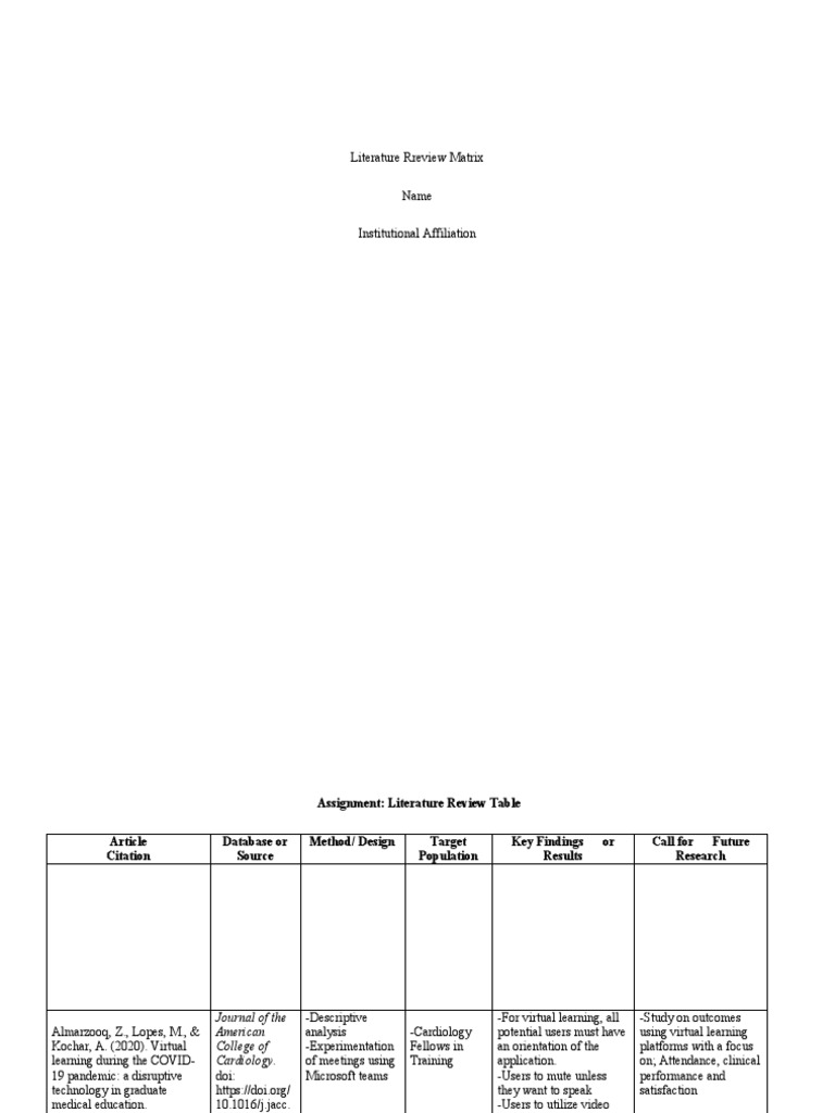 COVID-19 Impact on Education Research Matrix | PDF | Pedagogy | Influenza