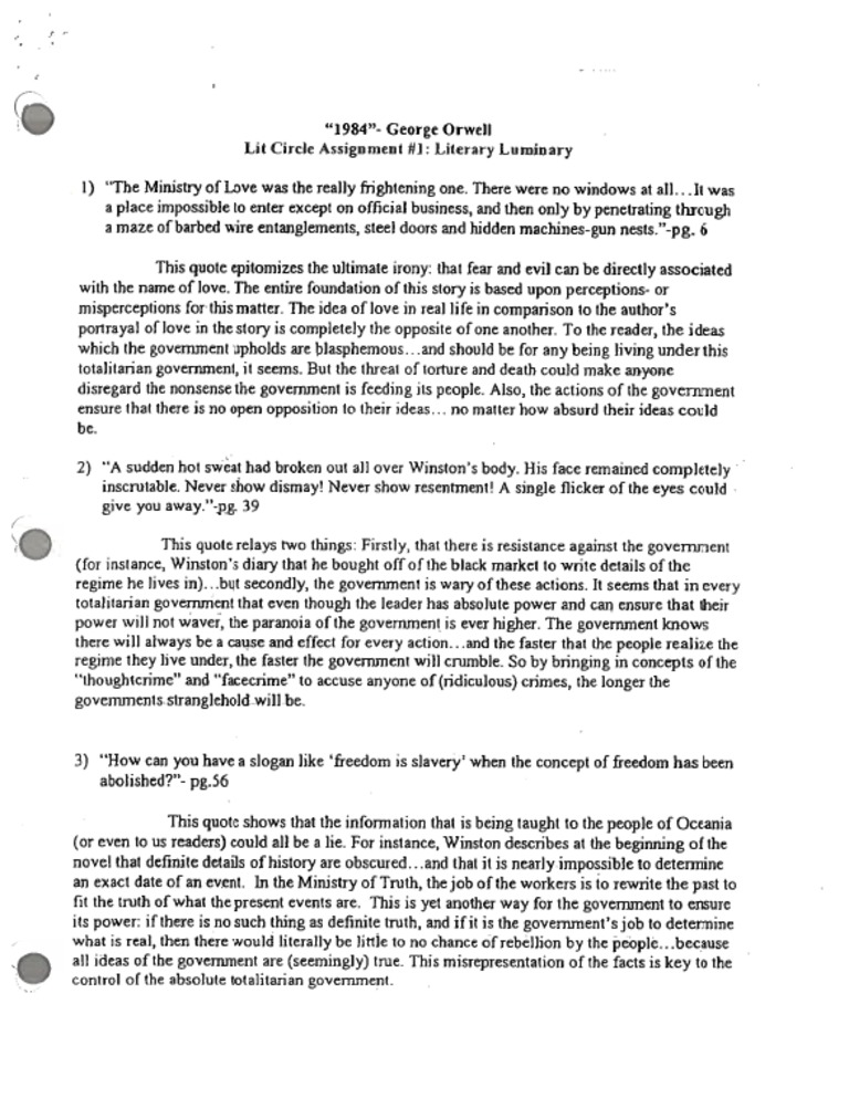 Literary Luminary Example | PDF