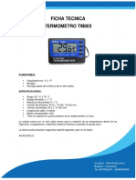 Ficha Tecnica Termometro TM803