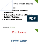 Subject:power System Analysis