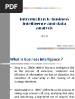 Introduction To Business Intelligence and Data Analysis