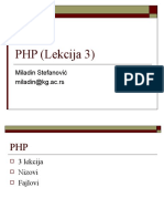 PHP (Lekcija 3) : Miladin Stefanović Miladin@kg - Ac.rs