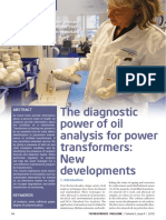 The Diagnostic Power of Oil Analysis For Power Transformers: New Developments