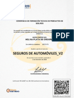 Curso de Seguros Automóviles V2-Constancia de Formación en El Curso de Automóviles 36769 PDF