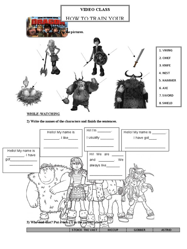 How to Train Your Dragon Activity Guide PDF