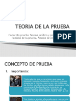 TEORIA DE LA PRUEBA Importancia y Concepto