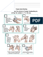 Name:: Directions: Arrange The Pictures of Proper Handwashing by Writing The Numbers 1-7 in The Box