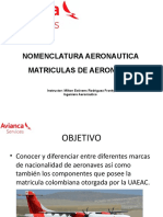 Matriculas de Aeronaves 1