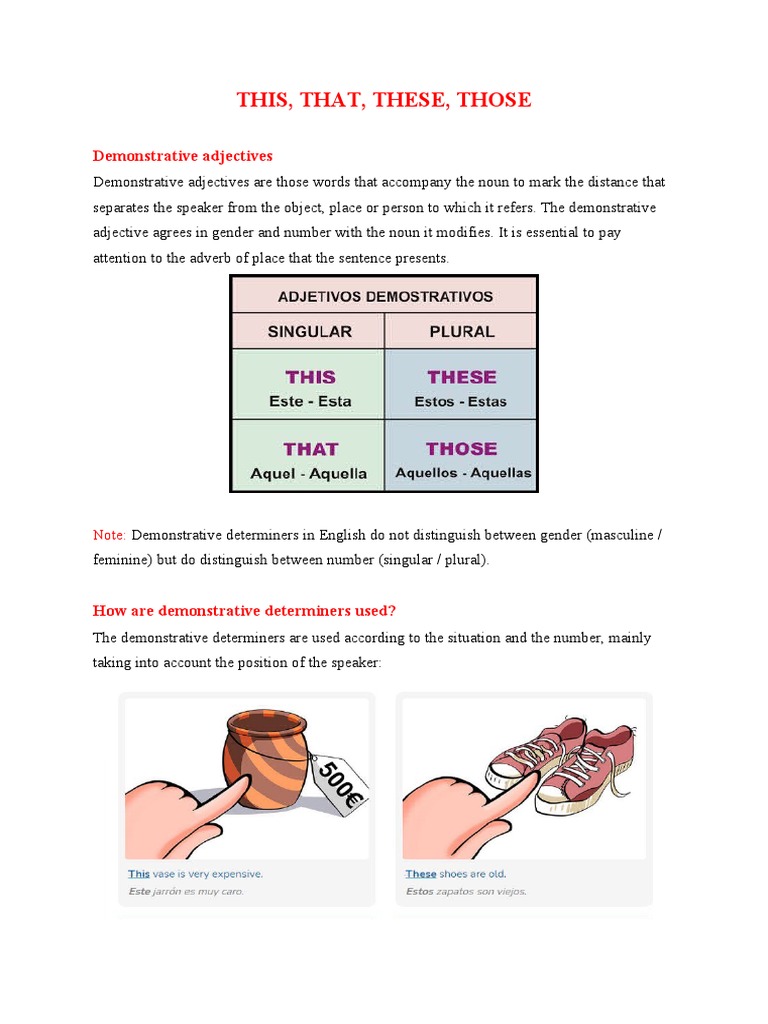Understanding Demonstrative Adjectives | PDF | Language Arts & Discipline
