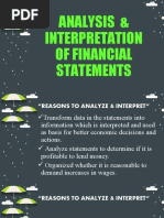 Analysis & Interpretation of Financial Statements