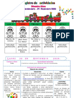 Cronograma de Actividades 30 - 04 Diciembre