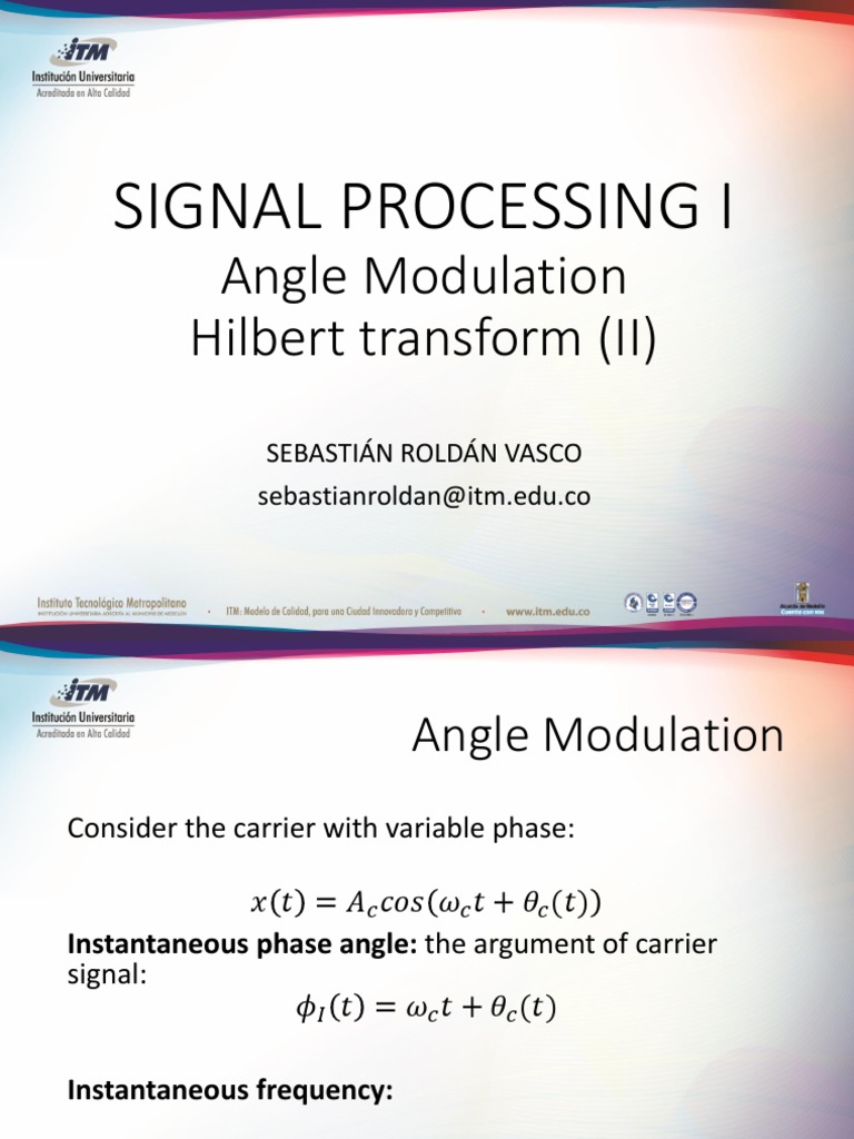 Session 22 - Modulation (II) | PDF | Frequency Modulation | Modulation
