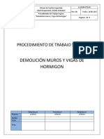 PTS Demolición de Muros y Vigas Hormigon